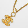 Secondhand Chanel Vintage Quilted CC Pendant Necklace