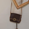 Secondhand Celine Vintage Macadam Circle Logo Shoulder Bag Canvas and