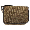 Christian Dior Vintage CD Flap Shoulder Bag Canvas