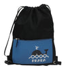 Secondhand Prada Logo Drawstring Backpack Tessuto with Printed Saffiano