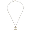 Chanel CC Logo Pendant Necklace Metal