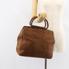 Chanel Vintage Wood Top Handle Bag Raphia