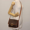 Secondhand Celine Vintage Macadam Circle Logo Shoulder Bag Canvas and