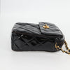 Chanel Vintage Square Front Pocket Camera Bag Quilted Patent