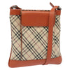 Secondhand Burberry Front Pocket Messenger Bag Check Embossed