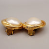 Secondhand Chanel Vintage Round Clip-On Earrings Metal with Faux