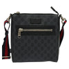 Secondhand Gucci Web Strap Front Zip Messenger Bag GG