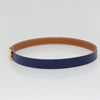 Secondhand Hermes Constance Belt Blue Leather Accessories