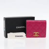 Secondhand Chanel Textured CC Bifold Wallet Quilted Caviar