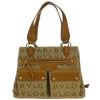 Secondhand Bvlgari Logomania Handbag Brown Canvas Bags