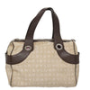 Secondhand Bvlgari Logomania Handbag Beige Canvas Bags