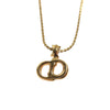 Secondhand Christian Dior CD Pendant Necklace Gold-plated
