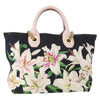 Dolce & Gabbana Capri Tote Printed Canvas with Lizard Embossed Leather