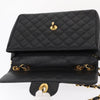 Secondhand Chanel Vintage Classic Single Flap Bag Quilted Caviar