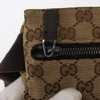 Gucci Vintage Double Belt Bag GG Canvas with Leather