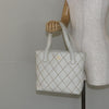 Secondhand Chanel Surpique Tote White Leather Bags
