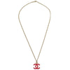 Chanel CC Logo Pendant Necklace Metal
