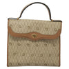 Christian Dior Vintage Honeycomb Handbag Canvas Leather