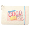 Chanel Coco Cuba Pouch Printed Quilted Canvas