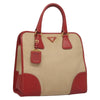 Secondhand Prada Convertible Tote Canvas and Saffiano