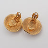 Secondhand Chanel Vintage Round Clip-On Earrings Metal with Faux
