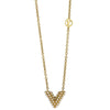 Secondhand Louis Vuitton Essential V Perle Necklace Metal with Faux Pearls