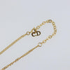 Secondhand Christian Dior CD Pendant Necklace Metal and Crystals