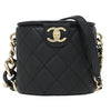 Secondhand Chanel Resin Elegant Chain Tubular Vanity Case Quilted