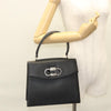 Secondhand Salvatore Ferragamo Double Gancini Top Handle Bag Saffiano