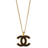 Chanel CC Logo Pendant Necklace Metal