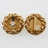 Secondhand Chanel Vintage Round CC Clip-On Earrings