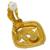 Secondhand Chanel CC Rhombus Clip-On Earrings