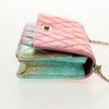 Secondhand Chanel Rainbow Reissue 2.55 Wallet on Chain Quilted Multicolor Metallic Goatskin