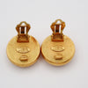 Secondhand Chanel Vintage Round CC Button Clip-On Earrings Metal and
