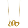 Tiffany & Co. Triple Heart Pendant Necklace 18K Yellow Gold