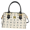 MCM Visetos Handbag Canvas and Leather