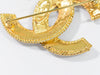 Secondhand Chanel CC Brooch Gold Plated Jewelry