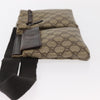 Gucci Vintage Double Belt Bag GG Canvas with Leather
