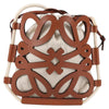 Secondhand Loewe Anagram Drawstring Bucket Crossbody Bag Leather with