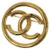 Secondhand Chanel CC Brooch Gold Metal Jewelry