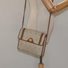 Christian Dior Vintage Honeycomb Flap Crossbody Bag Coated Canvas