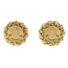Secondhand Chanel Vintage Round CC Clip-On Earrings