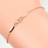 Secondhand Tiffany & Co. Elsa Peretti Diamonds by the Yard 3 Stone Bracelet 18K Rose Gold with Diamonds