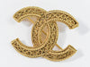 Secondhand Chanel CC Brooch Gold Plated Jewelry