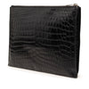 Secondhand Saint Laurent Crocodile Embossed Leather Zipped Tablet Holder