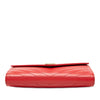 Secondhand Saint Laurent Grain De Poudre Chevron Monogram Envelope Wallet on Chain