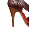 Secondhand Vivienne Westwood Brown Leather Peep-Toe Sandals - '00s