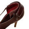 Secondhand Vivienne Westwood Brown Leather Peep-Toe Sandals - '00s