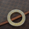 Celine Vintage Macadam Circle Logo Canvas and Leather
