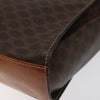 Celine Vintage Macadam Circle Logo Canvas and Leather